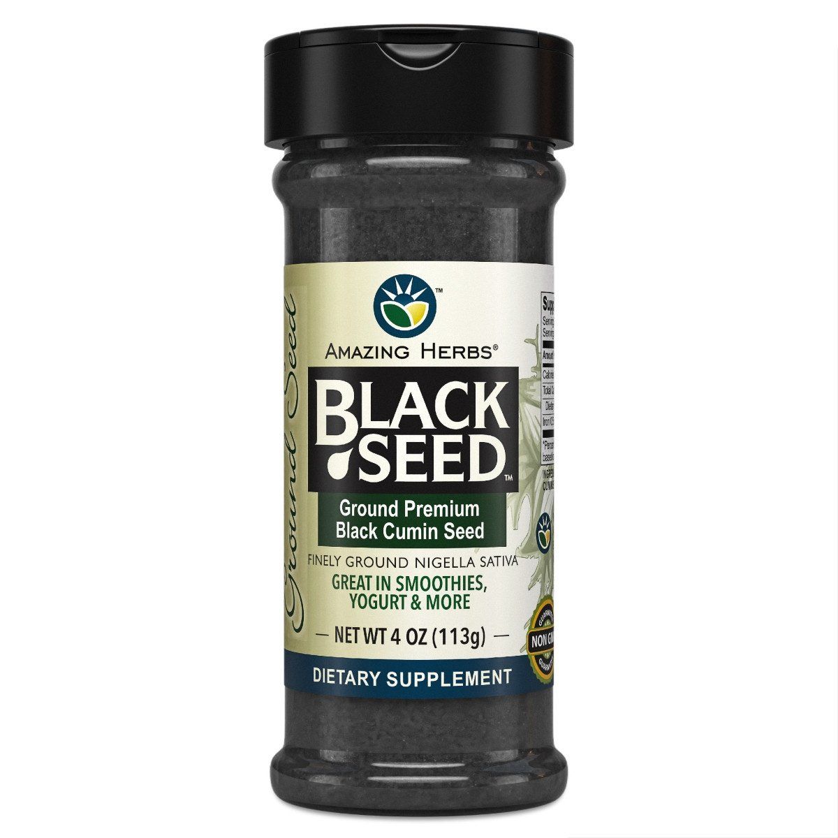 Amazing Herbs - Black Seed Black Cumin Seed - Ground - 4 oz