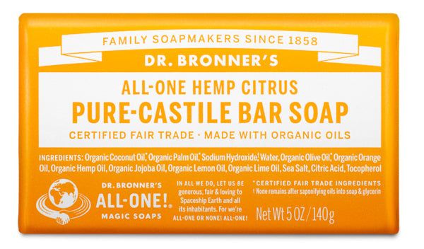 Dr Bronners - Organic Castile Barsoap Orange Citrus - 5 oz