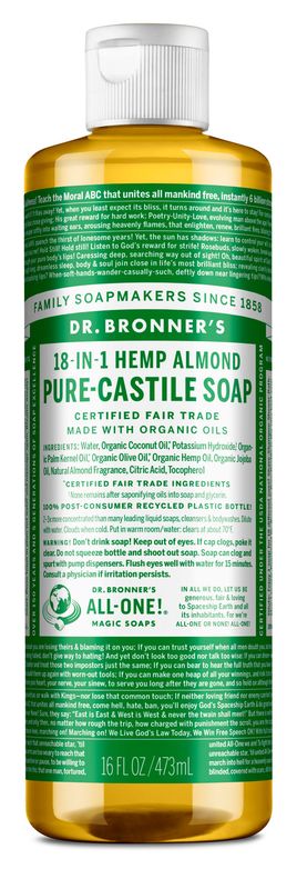 Dr Bronners - Organic Castile Liquid Soap Almond - 16 oz