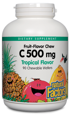 Natural Factors - C 500 mg Natural Fruit Chews Jungle Juice - 90 Tablets