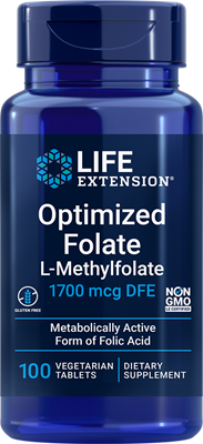 Life Extension - Optimized Folate 1700 mcg - 100 Tablets