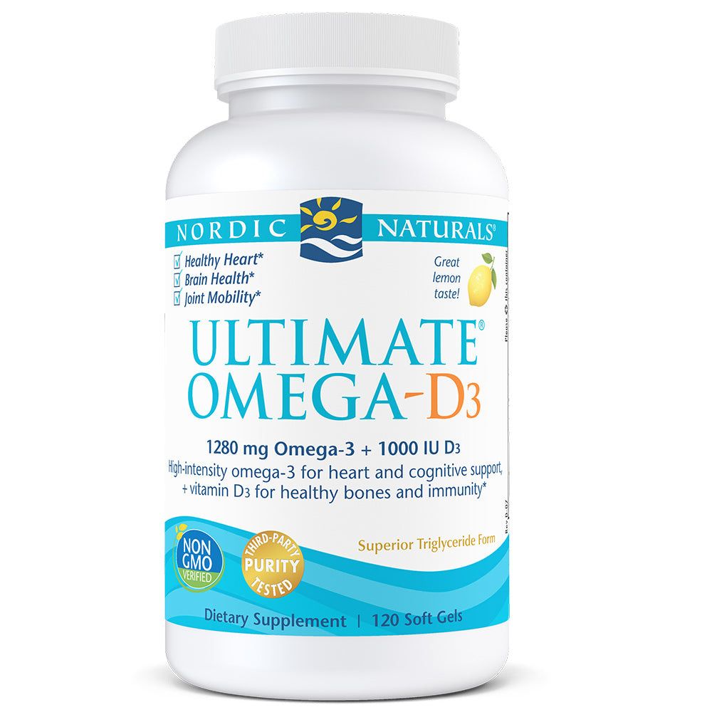 Nordic Naturals - Ultimate Omega D3 Lemon 1000 mg - 120 Count