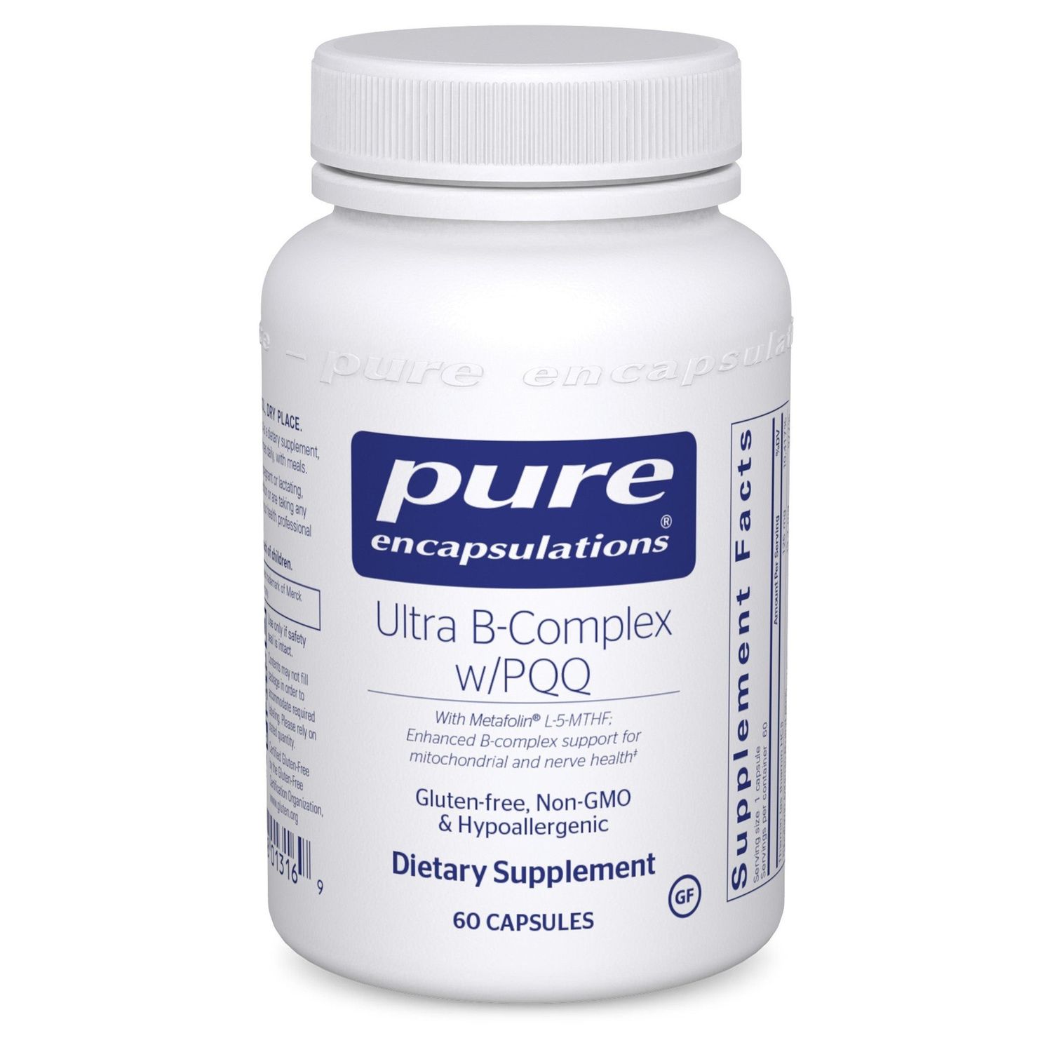 Pure Encapsulations - Ultra B-Complex With Pqq - 60 Capsules