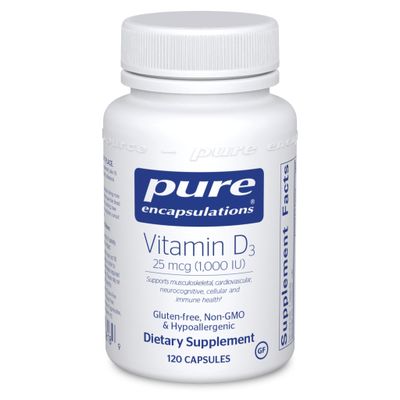 Pure Encapsulations - Vitamin D3 1,000 IU - 120 Veg Capsules