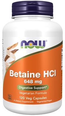 Now - Betaine Hcl - 120 Capsules