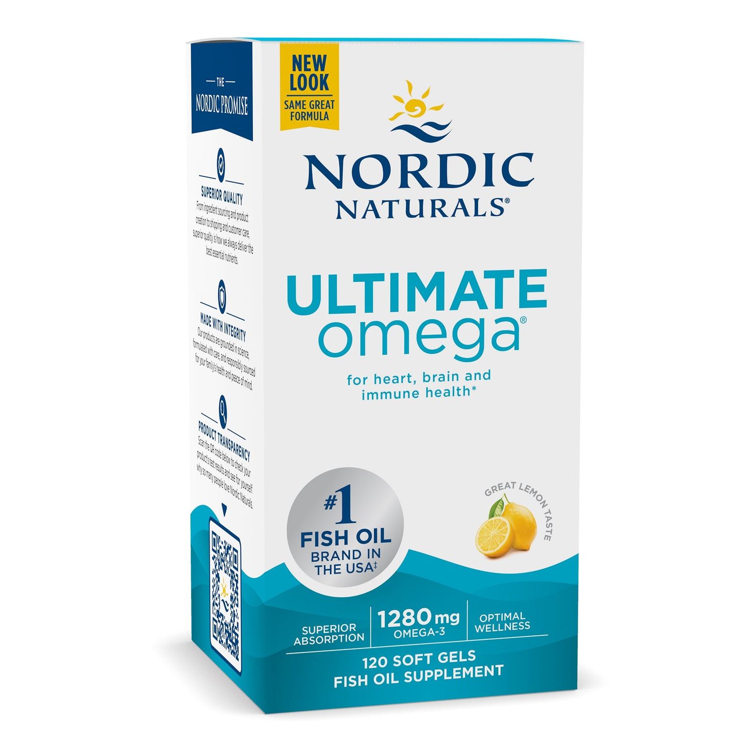 Nordic Naturals - Ultimate Omega Lemon 1280 mg - 120 Count