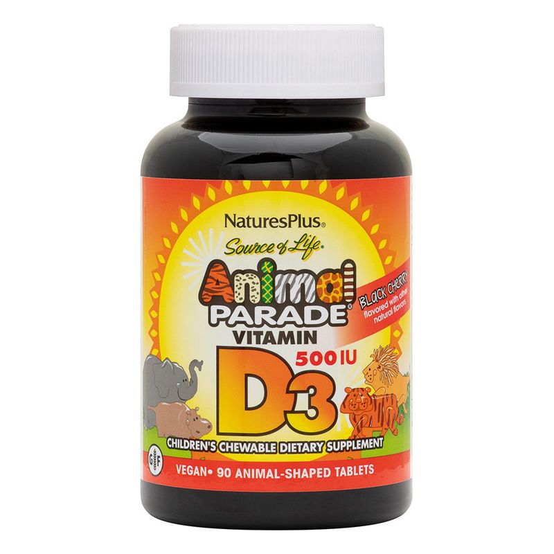 Natures Plus - Animal Parade Vit D3 500 IU Chewable - 90 count