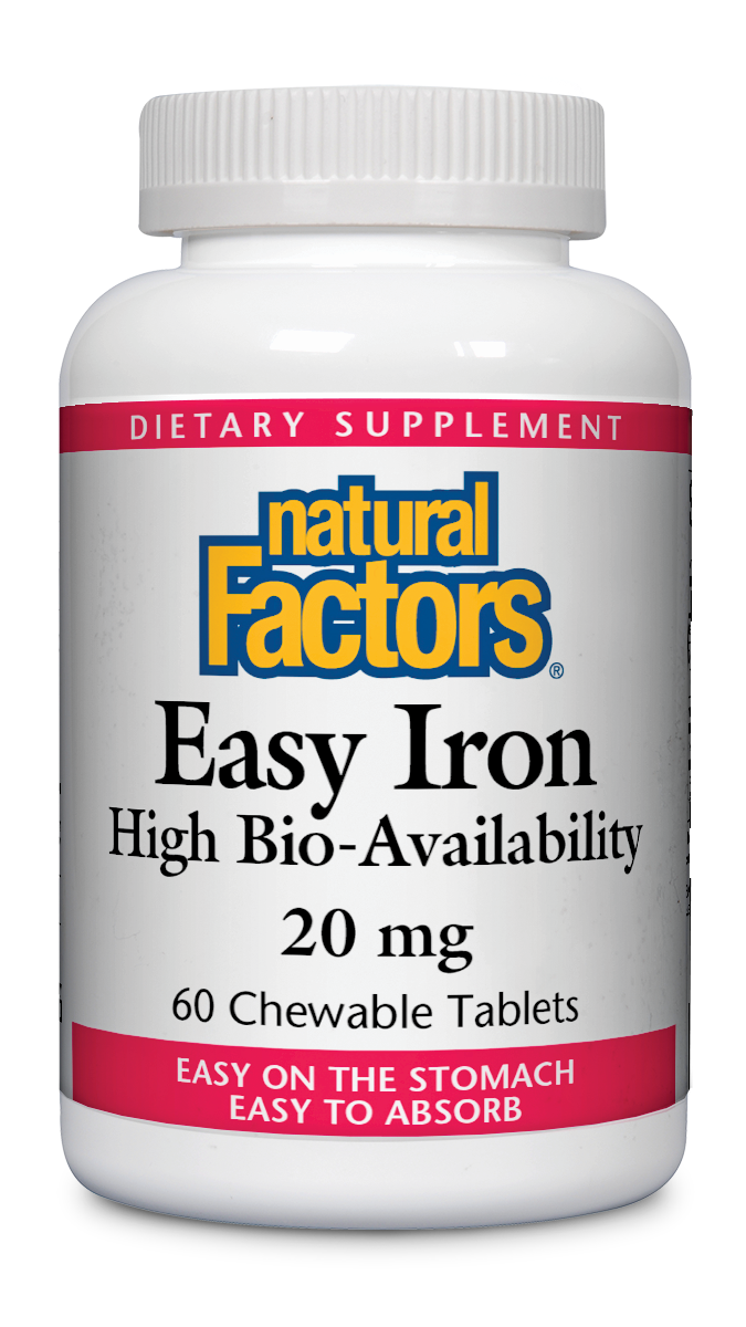 Natural Factors - Easy Iron Chewable 20 mg - 60 Tablets