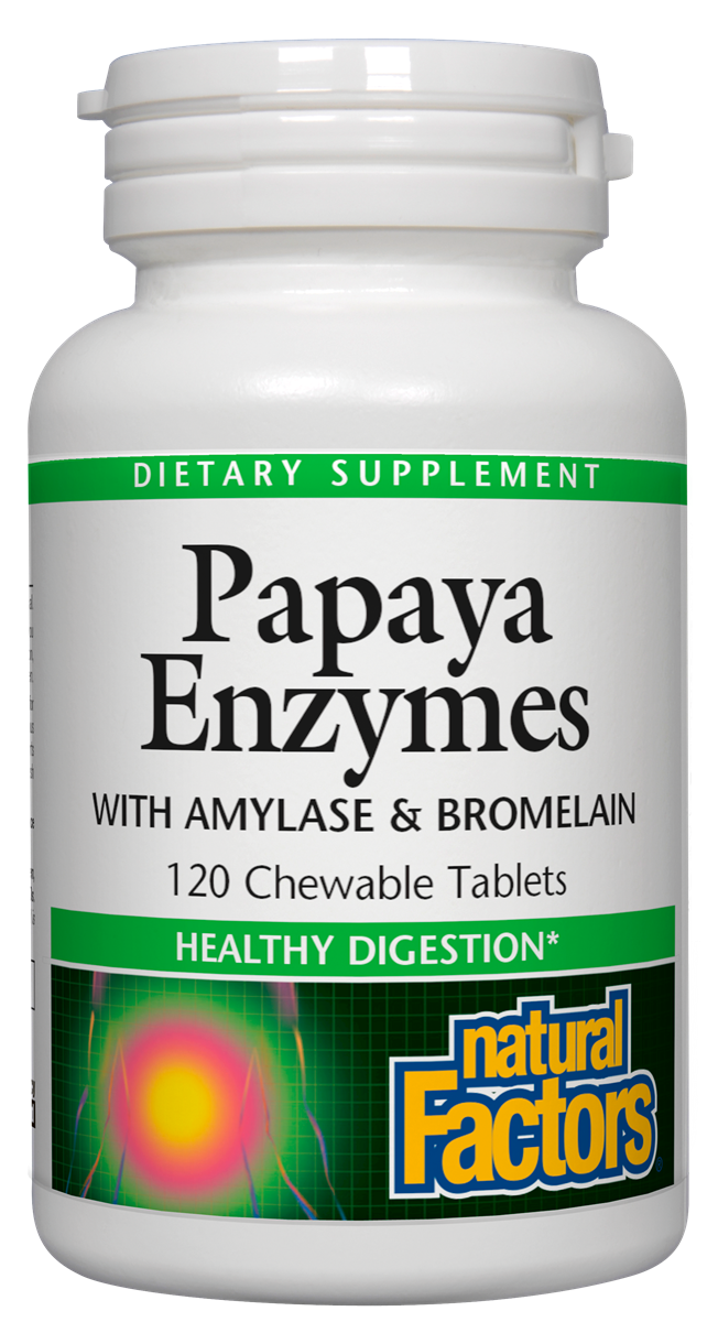 Natural Factors - Papaya Enzymes - 120 Tablets