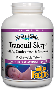 Natural Factors - Stress-Relax Tranquil Sleep Chewable - 120 Tablets