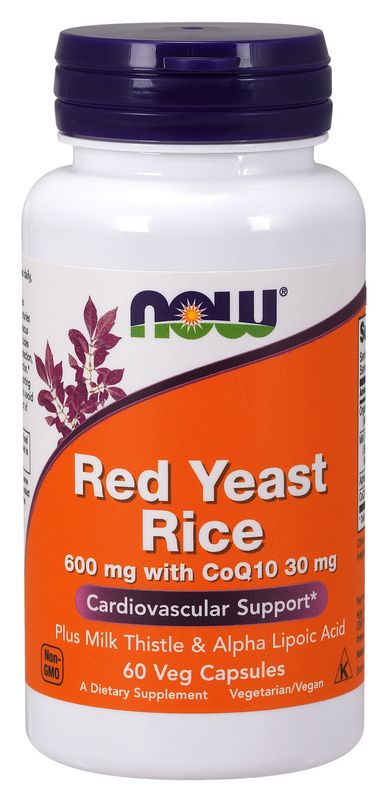 Now - Red Yeast Rice &amp; Coq10 - 60 Veg Capsules