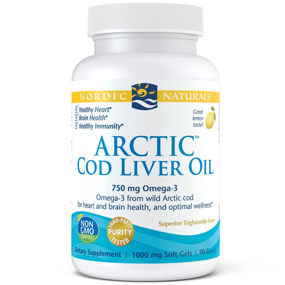 Nordic Naturals - Arctic Cod Liver Oil Soft Gels Lemon - 90 Softgels