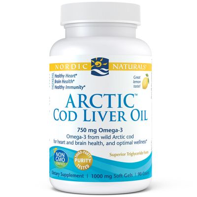 Nordic Naturals - Arctic Cod Liver Oil Soft Gels Lemon - 90 Softgels