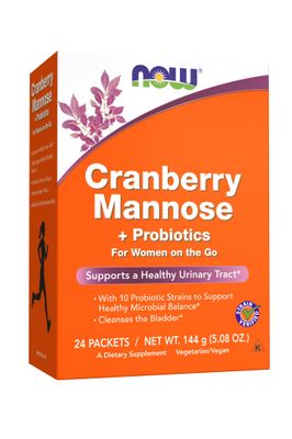 Now - Cran &amp; Mannose With Probiotics - 24 count