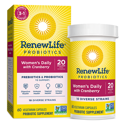 Renew Life - Women's Daily Probiotics + Prebiotics 60Ct - 60 Capsules