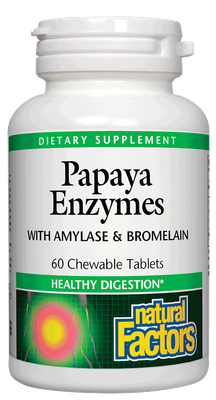 Natural Factors - Papaya Enzyme Chewable - 60 Tablets