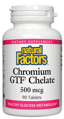 Natural Factors - Chromium GTF Chelate 500 mcg - 90 Tablets