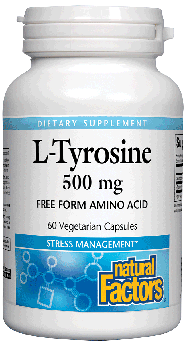 Natural Factors - L-Tyrosine 500 mg - 60 Veg Capsules