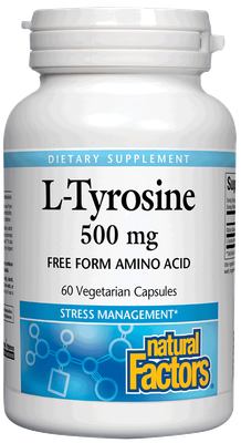 Natural Factors - L-Tyrosine 500 mg - 60 Veg Capsules