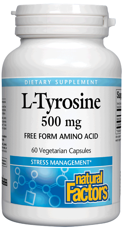 Natural Factors - L-Tyrosine 500 mg - 60 Veg Capsules