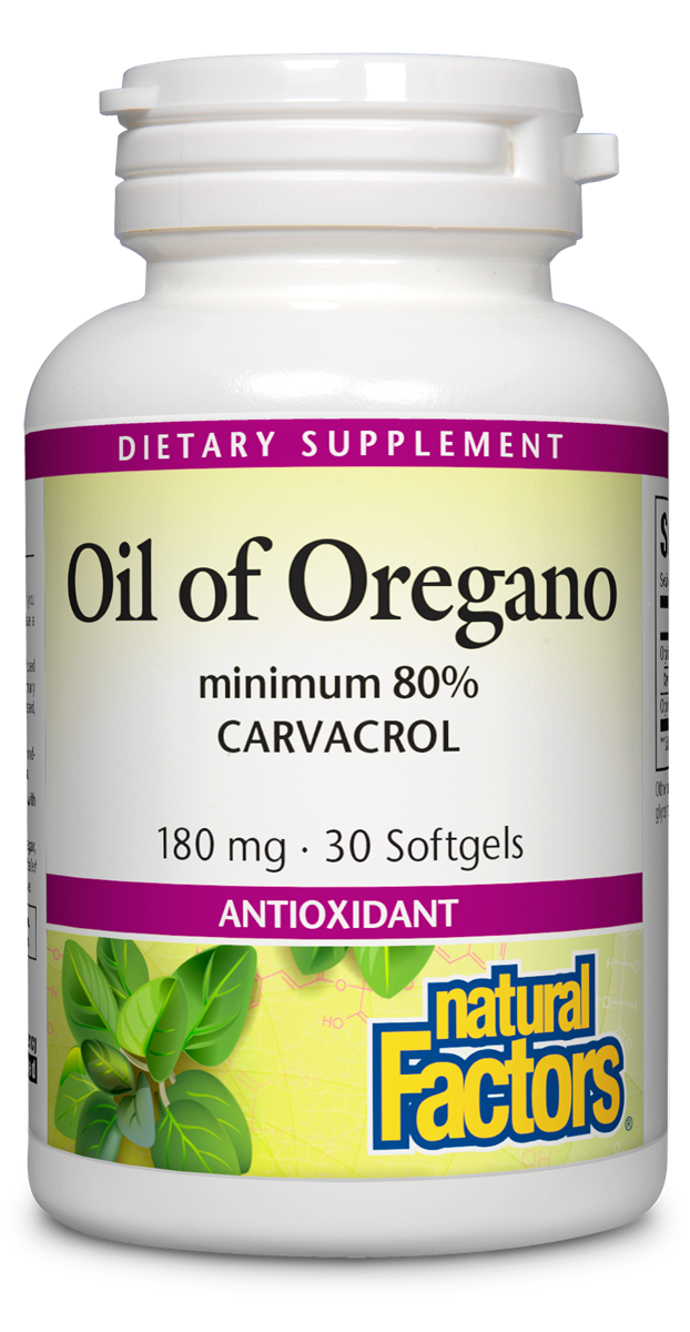 Natural Factors - Oil Of Oregano 180 mg - 30 Softgels