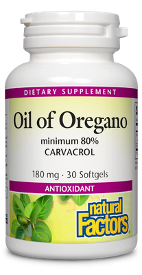 Natural Factors - Oil Of Oregano 180 mg - 30 Softgels