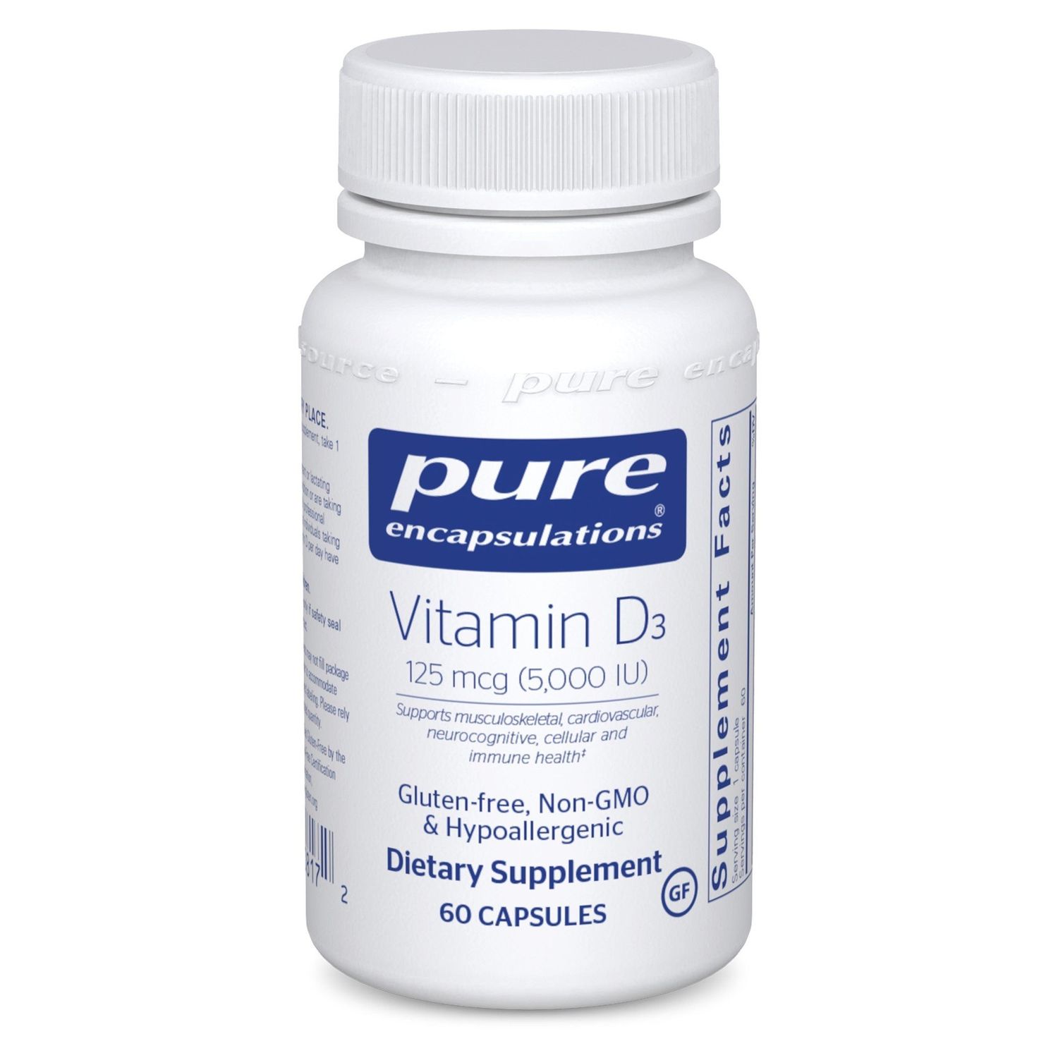 Pure Encapsulations - Vitamin D3 5,000 IU - 60 Veg Capsules
