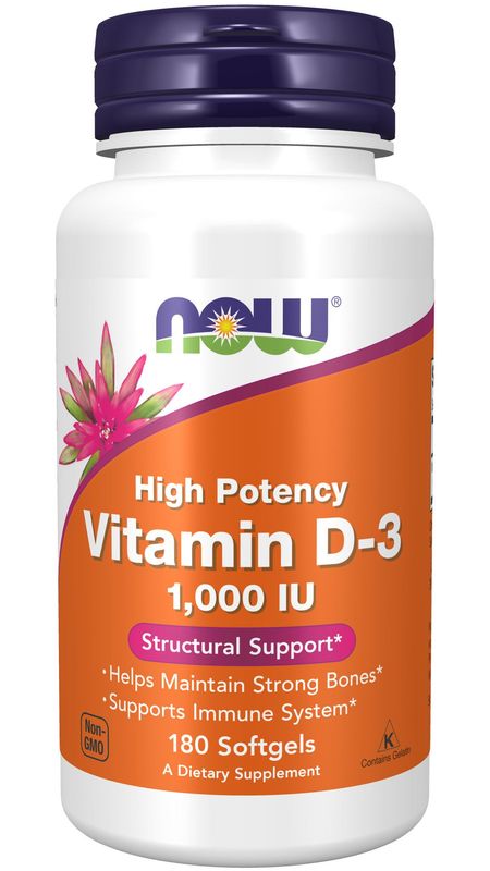 Now - Vit D 3 1000 IU - 180 Softgels