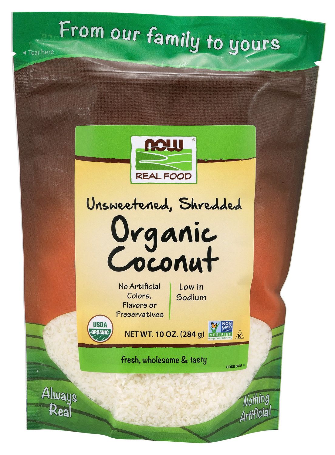 Now - Coconut Shred Unswet Org - 10 oz