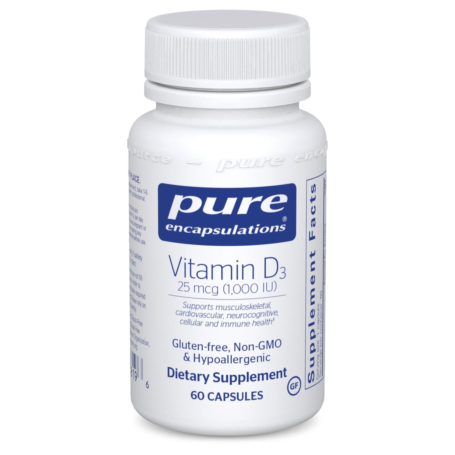 Pure Encapsulations - Vitamin D3 1,000 IU - 60 Veg Capsules