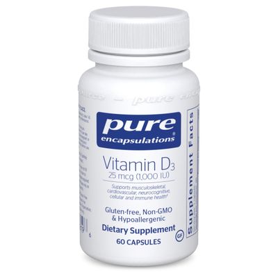 Pure Encapsulations - Vitamin D3 1,000 IU - 60 Veg Capsules