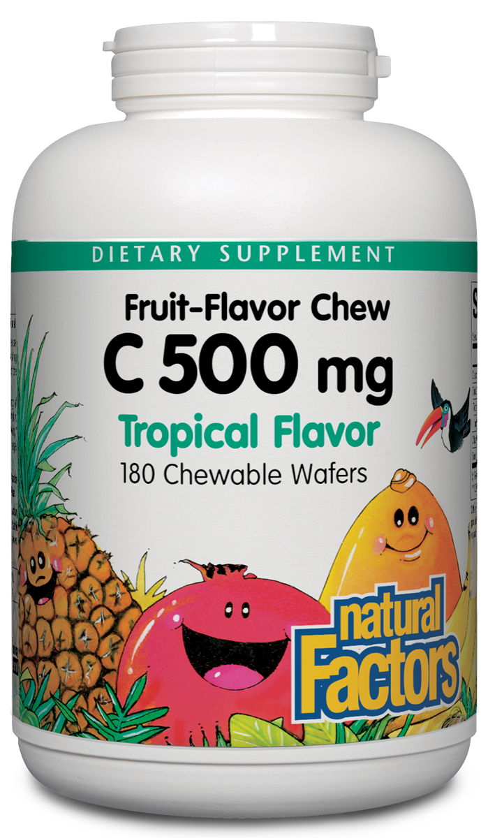 Natural Factors - C 500 mg Tropical - 180 Tablets
