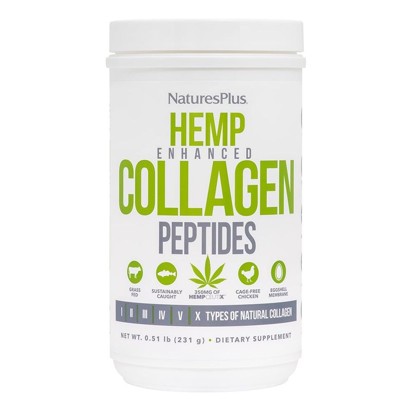 Natures Plus - Collagen Peptides W Hemp - 231 grams