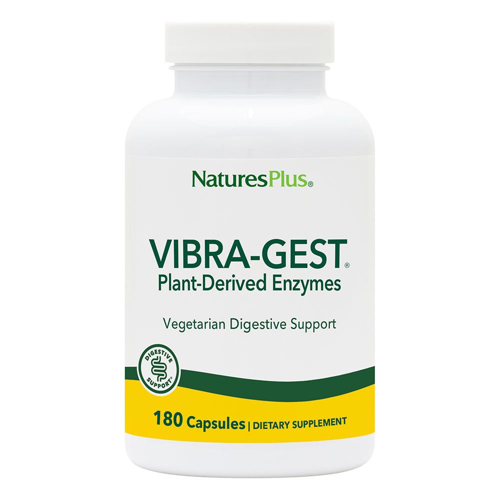 Natures Plus - Vibra-Gest Plant Enzymes - 180 Veg Capsules
