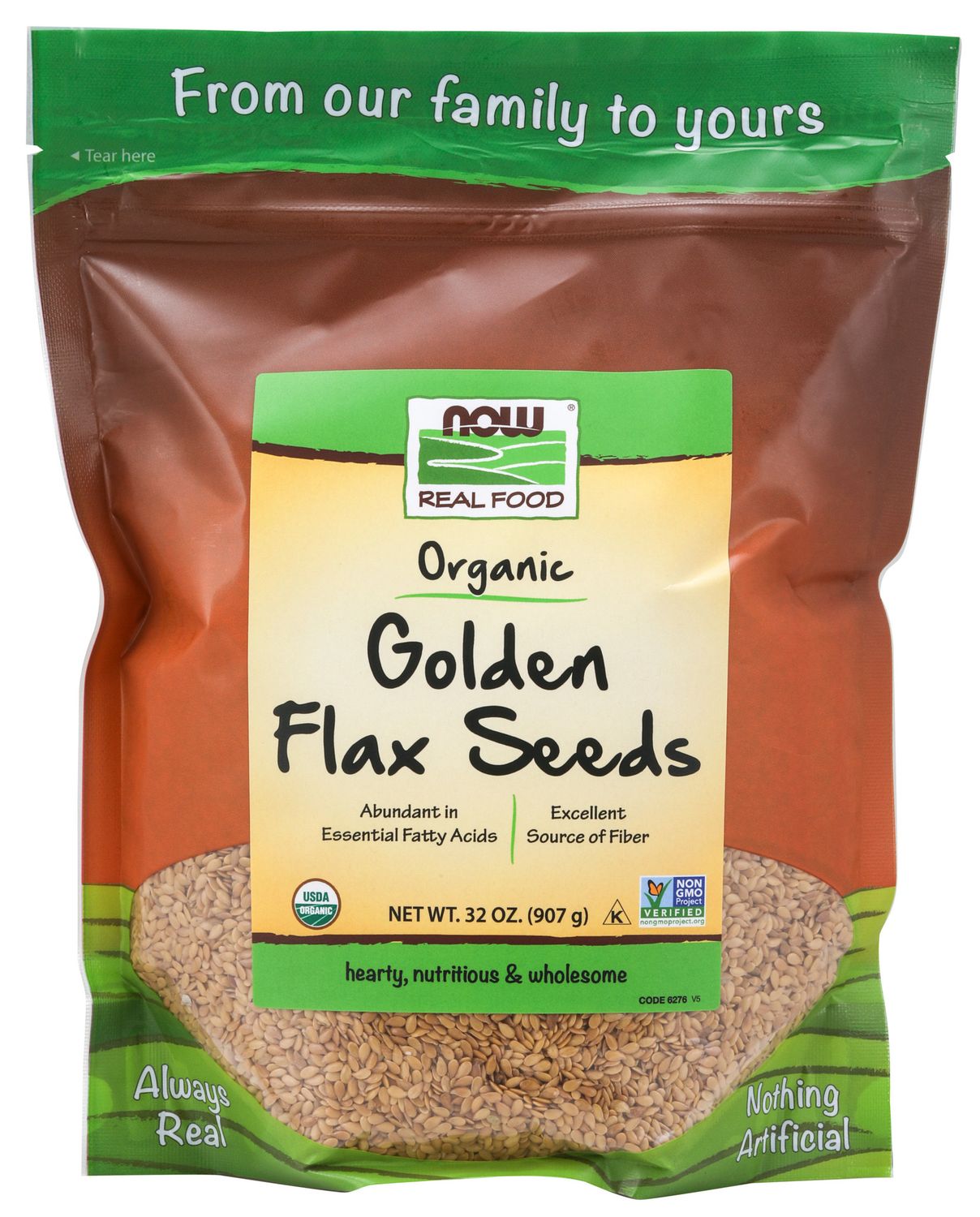 Now - Golden Flax Seeds Org - 2 lbs