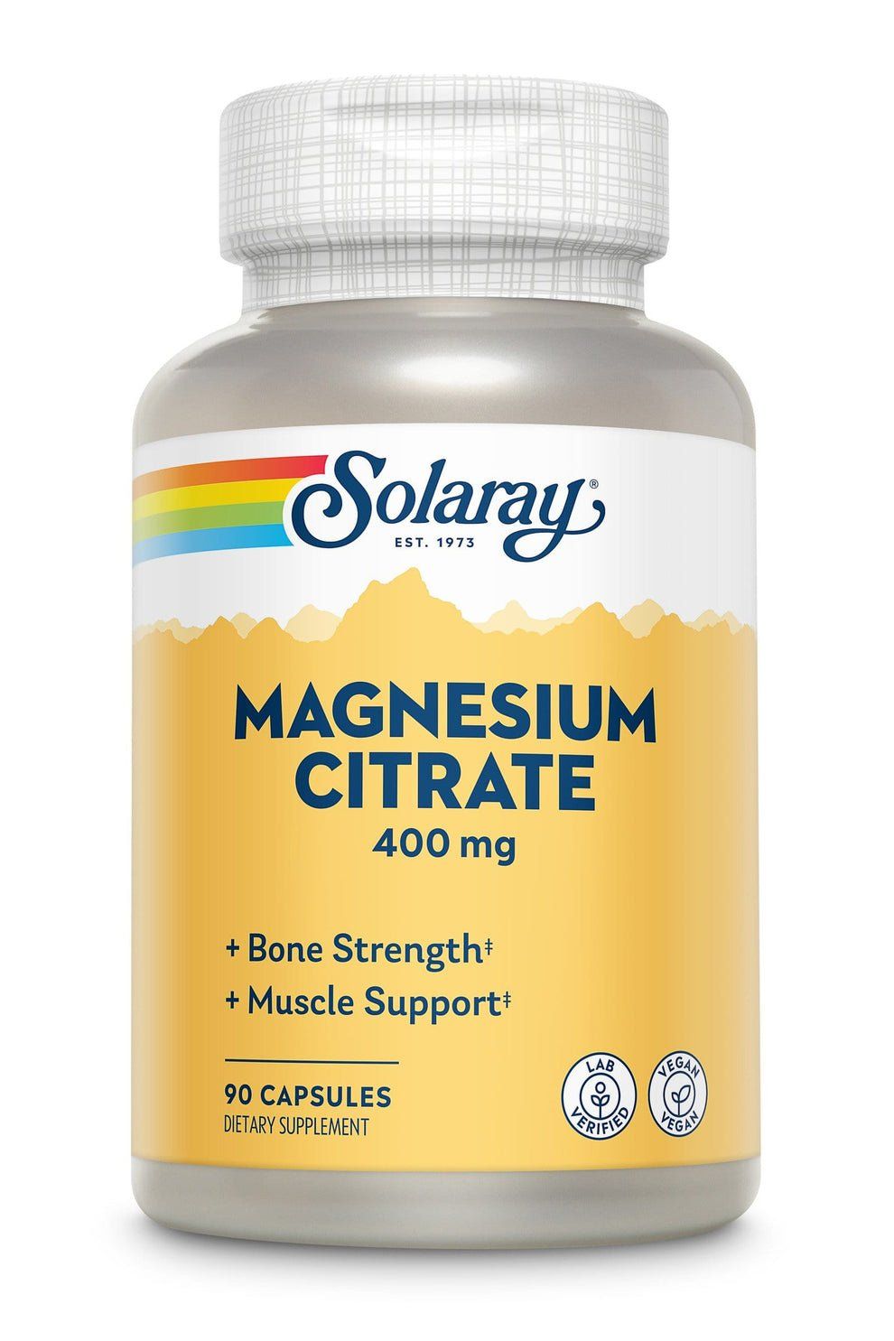 Solaray - Magnesium Citrate 400 mg - 90 Capsules