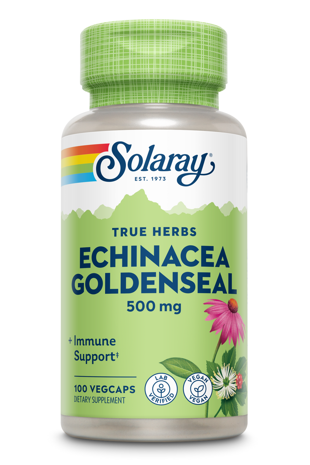 Solaray - Echinacea Goldenseal - 100 Capsules