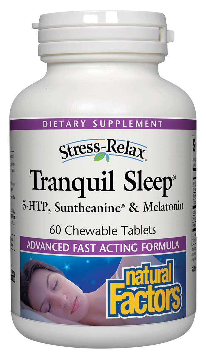 Natural Factors - Stress-Relax Tranquil Sleep Chewable - 60 Tablets