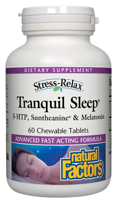 Natural Factors - Stress-Relax Tranquil Sleep Chewable - 60 Tablets