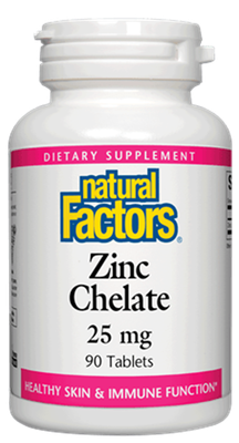 Natural Factors - Zinc Chelate 25 mg - 90 Tablets Natural Factors - Zinc Chelate 25 mg - 90 Tablets