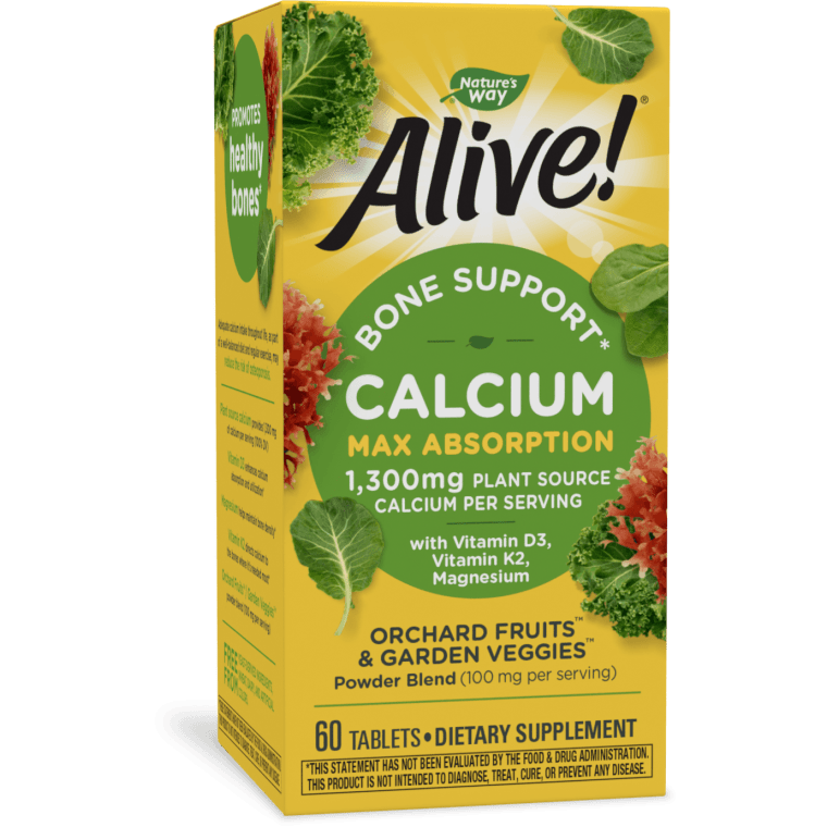 Natures Way - Alive! Calcium Bone Formula - 60 Tablets