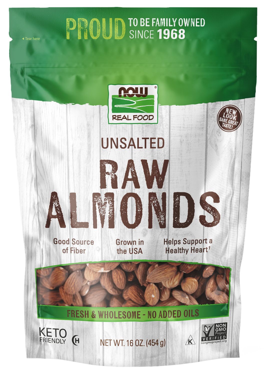 Now - Almonds Shelled - 1 lb