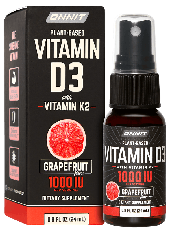 Onnit - Vegan Vitamin D3 Spray with K2 1000 IU Grapefruit - 0.8 oz