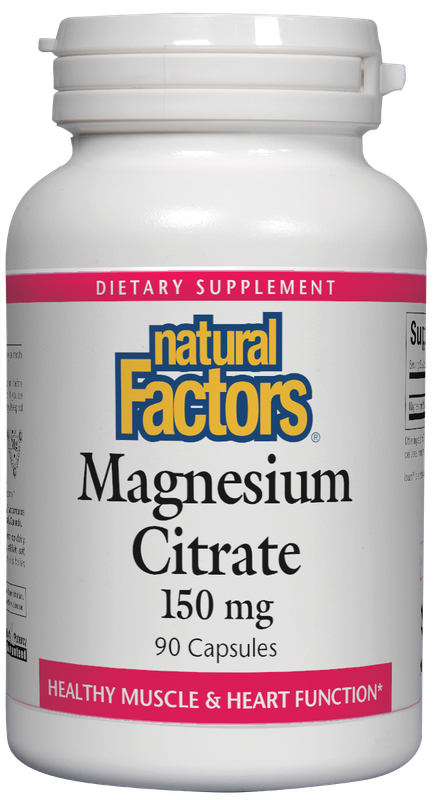 Natural Factors - Magnesium Citrate 150 mg - 90 Capsules