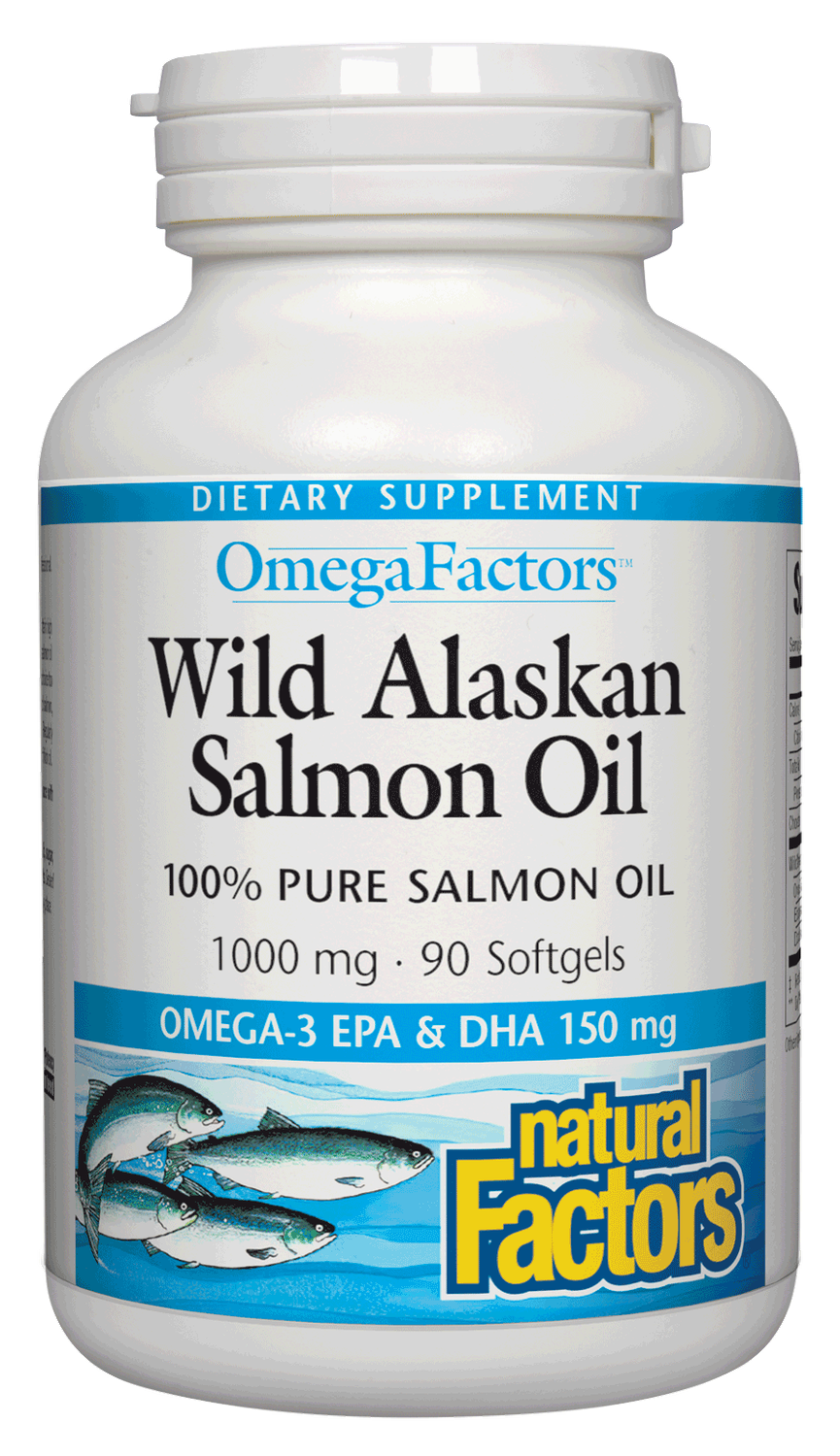 Natural Factors - Wild Alaskan Salmon Oil 1000 mg - 90 Softgels