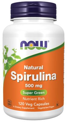 Now - Spirulina 500 mg - 120 Veg Capsules