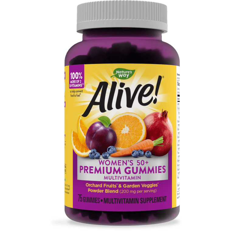 Natures Way - Alive - Women's 50+ Gummy Multi-Vitamins - 75 Gummies