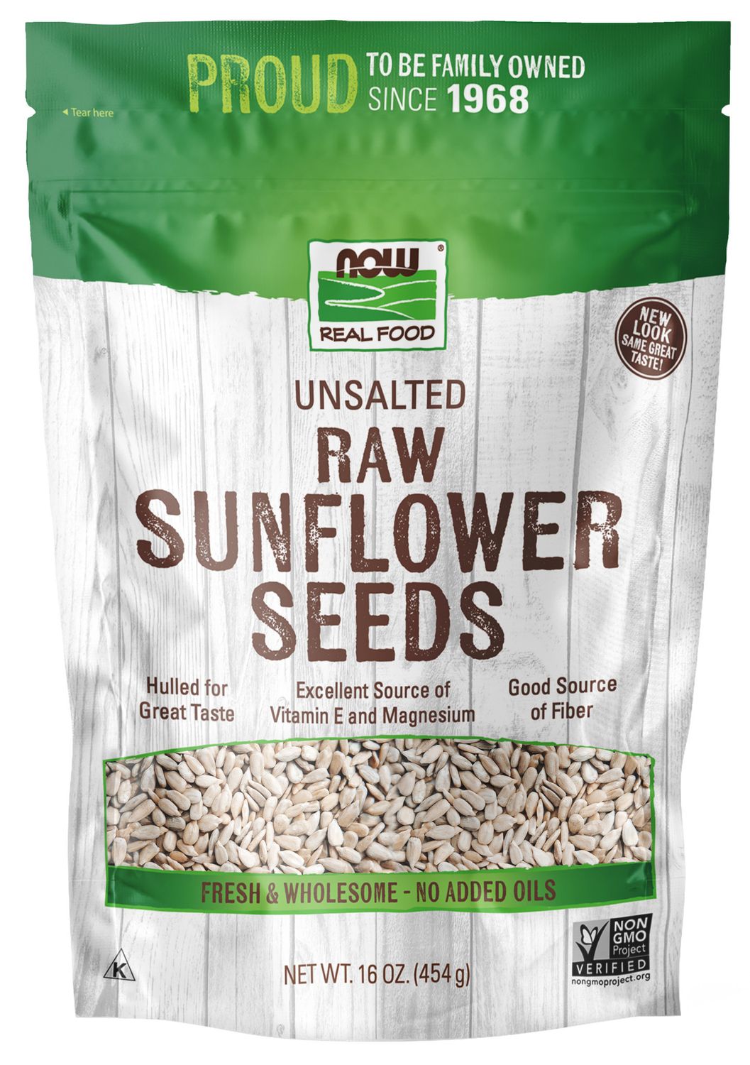 Now - Sunflower Seeds Hulled Raw - 1 lb