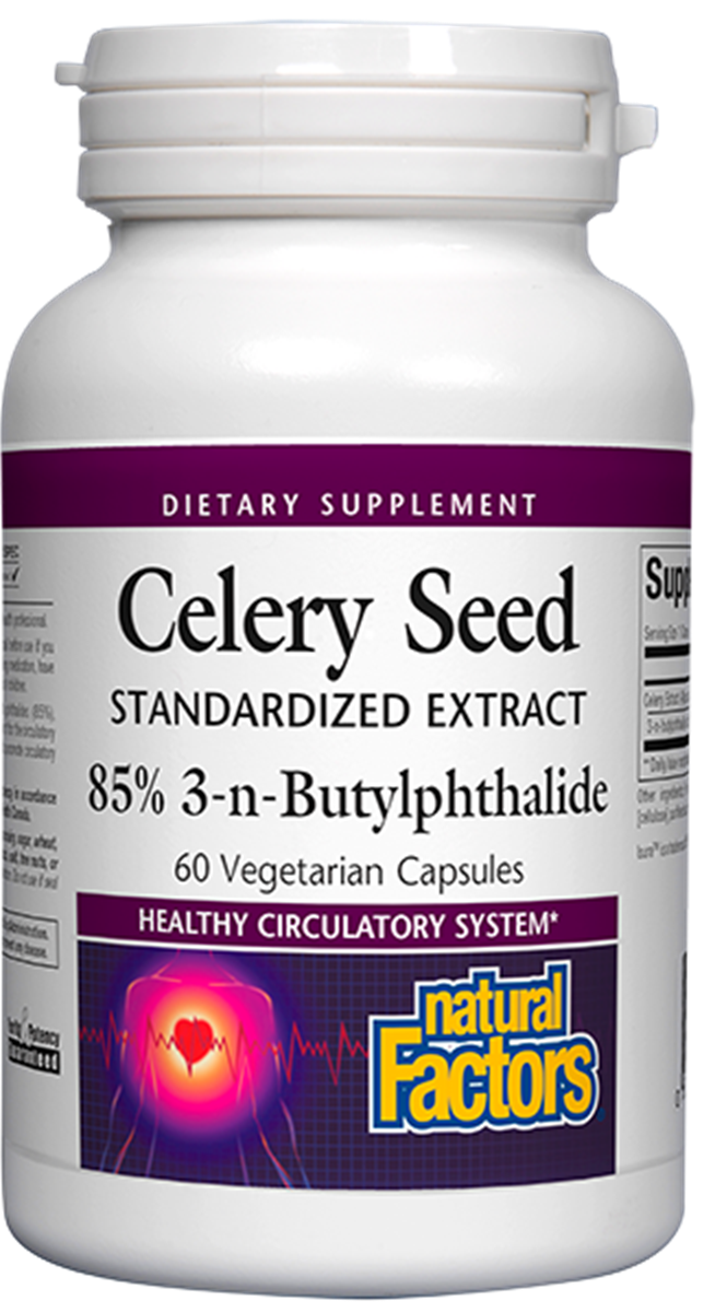 Natural Factors - Celery Seed Extract 85% - 60 Veg Capsules