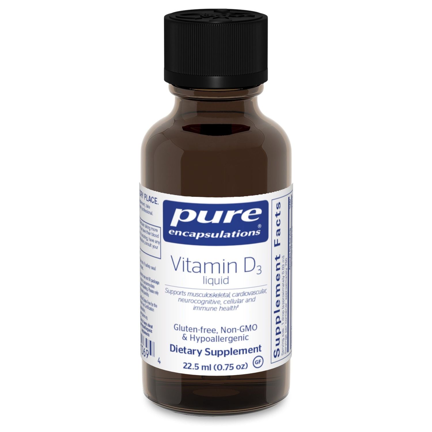 Pure Encapsulations - D3 Liquid 1000 IU Per Drop - 22.5 mL